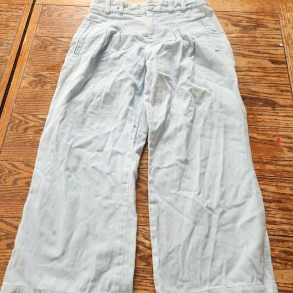 Veronica Beard wide leg light wash cropped jeans sz 26/2